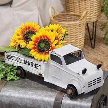 White Metal Farmer's Market Truck - The Fox Decor
